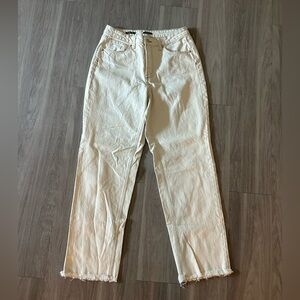 Wild Fable Cream high rise curvy straight